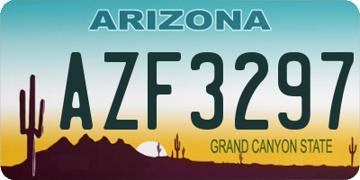 AZ license plate AZF3297