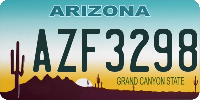 AZ license plate AZF3298