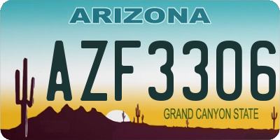 AZ license plate AZF3306