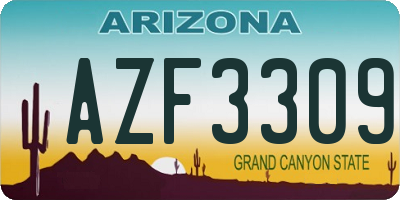 AZ license plate AZF3309
