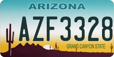 AZ license plate AZF3328
