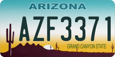 AZ license plate AZF3371