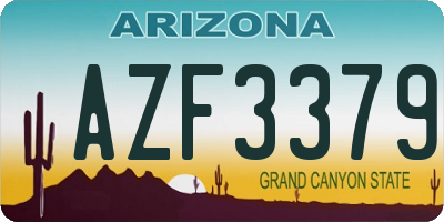 AZ license plate AZF3379