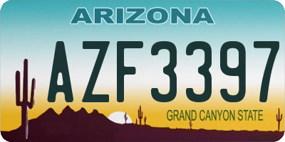 AZ license plate AZF3397
