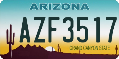 AZ license plate AZF3517