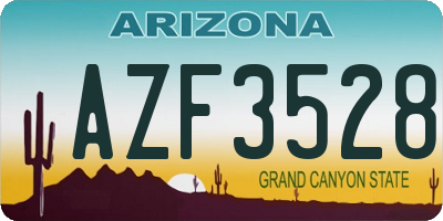 AZ license plate AZF3528
