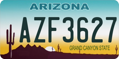 AZ license plate AZF3627
