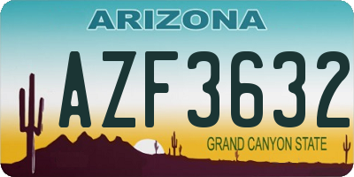 AZ license plate AZF3632