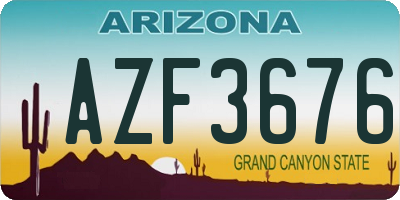 AZ license plate AZF3676