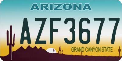 AZ license plate AZF3677