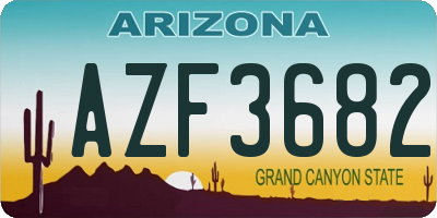 AZ license plate AZF3682