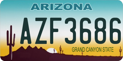 AZ license plate AZF3686