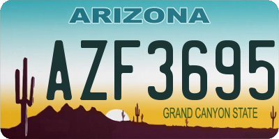 AZ license plate AZF3695