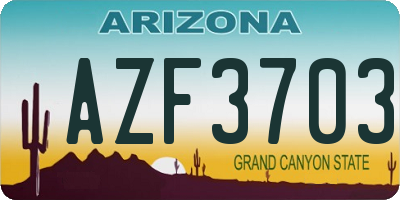 AZ license plate AZF3703