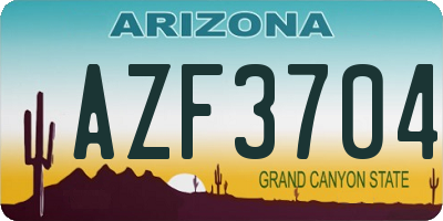AZ license plate AZF3704