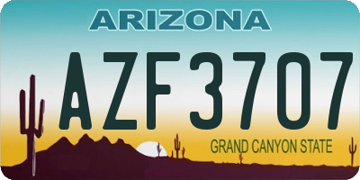 AZ license plate AZF3707