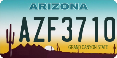 AZ license plate AZF3710