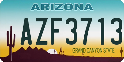 AZ license plate AZF3713