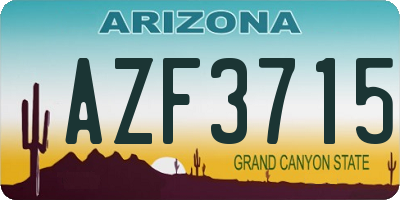 AZ license plate AZF3715