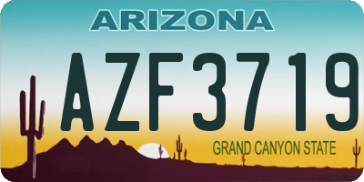 AZ license plate AZF3719