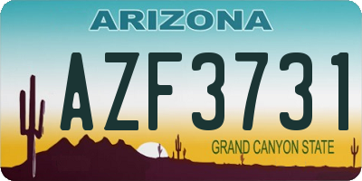 AZ license plate AZF3731