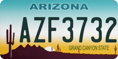 AZ license plate AZF3732
