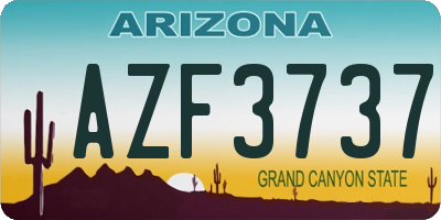 AZ license plate AZF3737