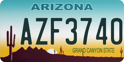 AZ license plate AZF3740