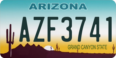 AZ license plate AZF3741