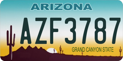 AZ license plate AZF3787