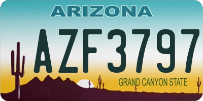AZ license plate AZF3797