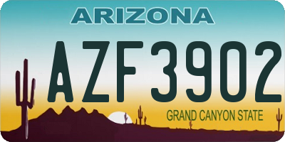 AZ license plate AZF3902