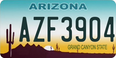 AZ license plate AZF3904