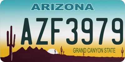 AZ license plate AZF3979