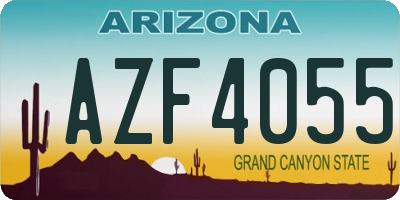 AZ license plate AZF4055