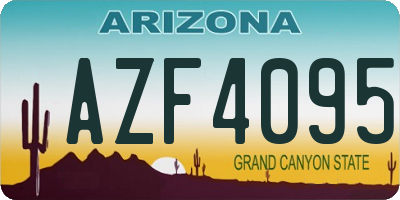 AZ license plate AZF4095
