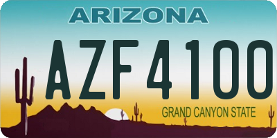 AZ license plate AZF4100