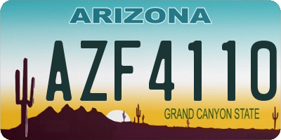 AZ license plate AZF4110