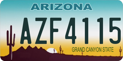 AZ license plate AZF4115