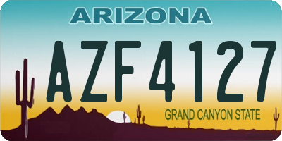 AZ license plate AZF4127