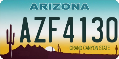 AZ license plate AZF4130