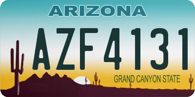 AZ license plate AZF4131