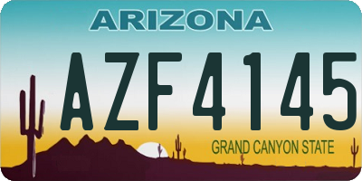 AZ license plate AZF4145