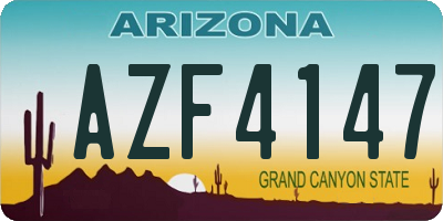 AZ license plate AZF4147