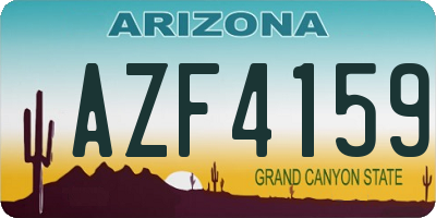 AZ license plate AZF4159