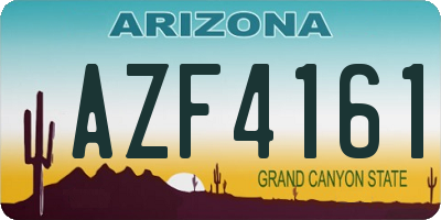 AZ license plate AZF4161