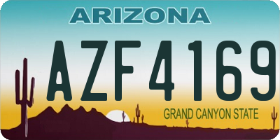 AZ license plate AZF4169