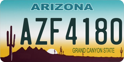 AZ license plate AZF4180