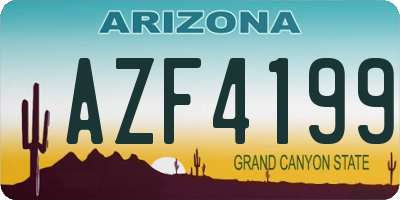 AZ license plate AZF4199