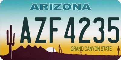 AZ license plate AZF4235